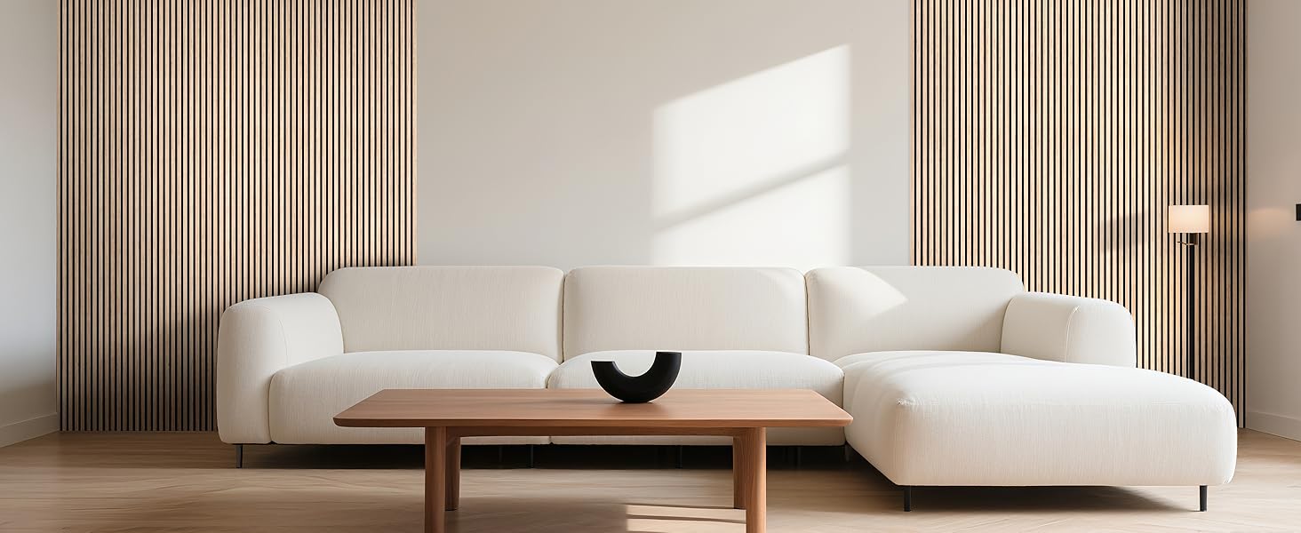 Акустичні 3D-панелі з дерева AKK-PANE (60x60 см, 4 шт, 1.44м²) для стін у вітальню, офіс та кухню, звукопоглинаючі еко-панелі, колір: копчений дуб 5#