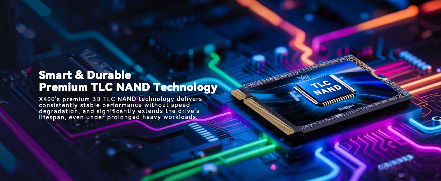 KingSpec ONEBOOM X400 SSD NVMe PCIe Gen4x4: Ігровий SSD для PS5, PC, Laptop (2TB)