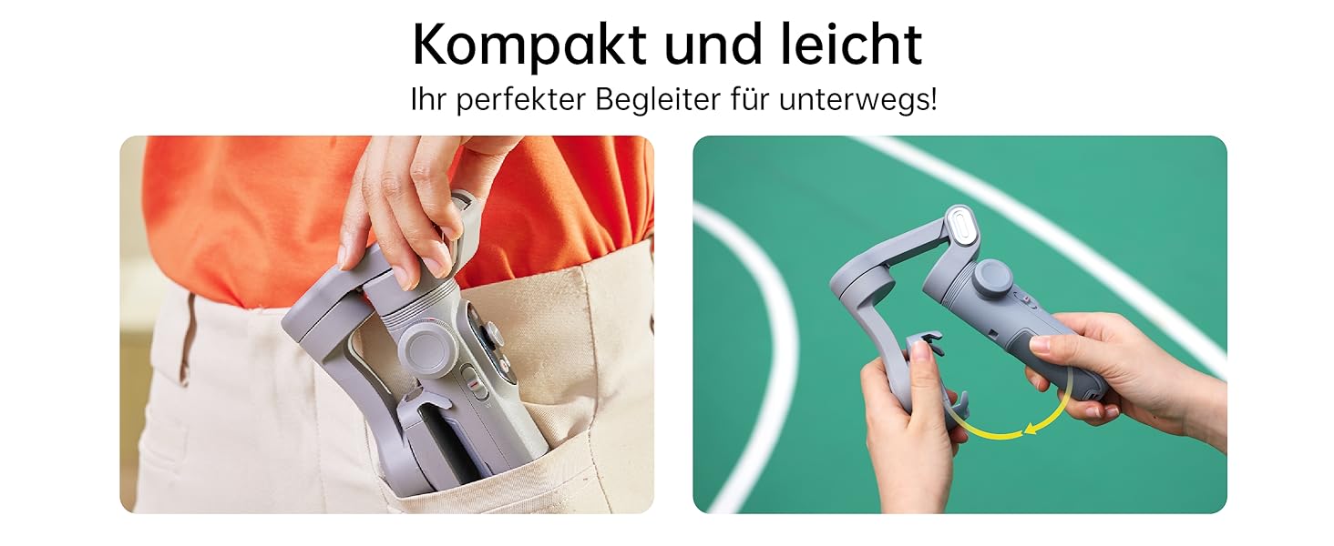 Стабілізатор для смартфона AOCHUAN 3-осьовий з RGB-підсвічуванням, для iPhone/Android, з функцією трекінгу обличчя, комплект Smart X Pro (Сірий)