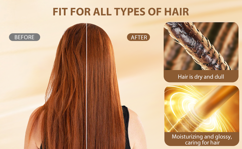 Airstyler 6 в 1: Фен-щітка для волосся Bürste Set, 5 насадок для сушки, випрямлення, локонів, об'єму та догляду. Підходить для всіх типів волосся