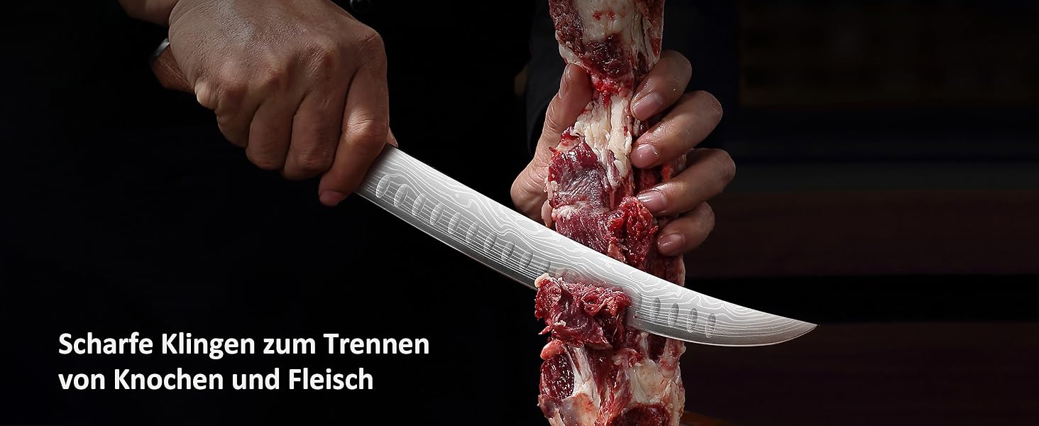 Японський кухонний ніж YOTSUBA 22см, професійний шеф-ніж з високоякісної сталі, ергономічна ручка, для приготування їжі