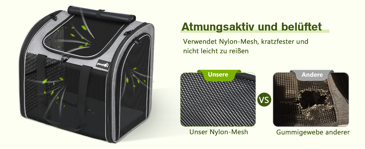 Рюкзак для собак та котів Pecute: переноска для 2 котів або 1 собаки, сірий