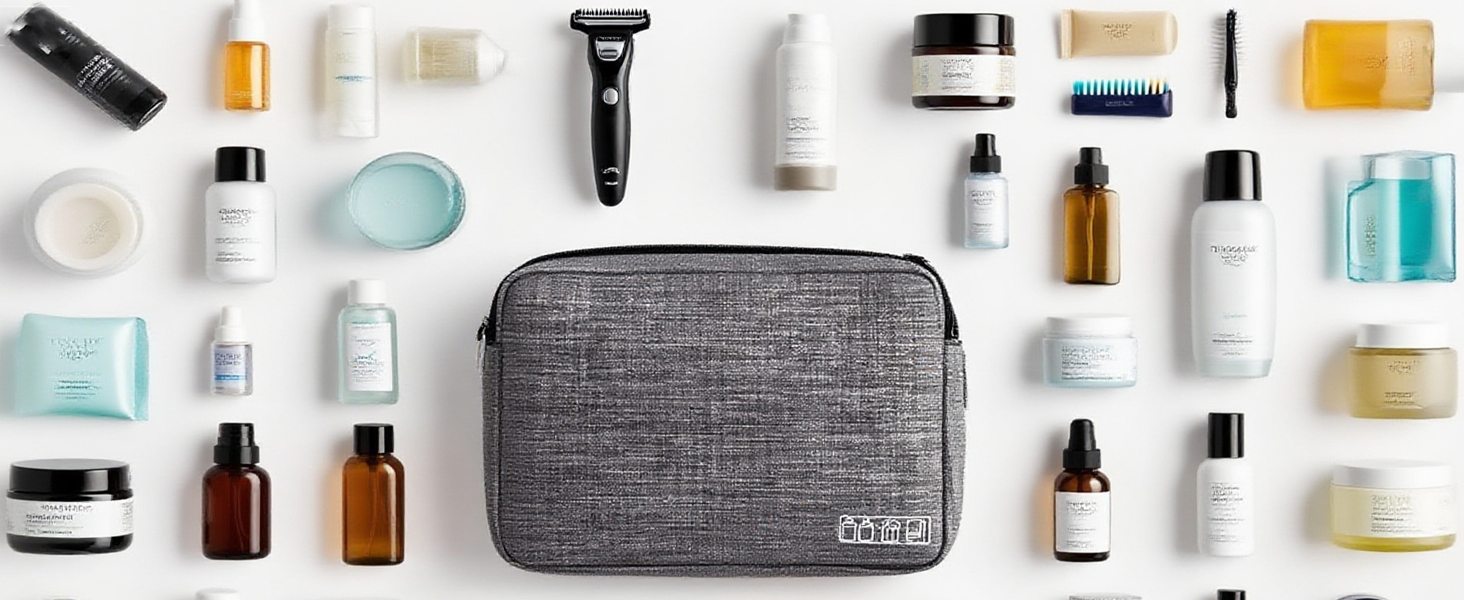 Чоловіча сумка-органайзер для туалетних аксесуарів, чорна. Складана водонепроникна дорожня сумка-органайзер з гачком