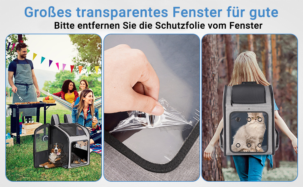 Транспортна переноска для собак та котів великого розміру з колесами, складана, рюкзак для собак до 15 кг, з прозорим вікном, сірого кольору