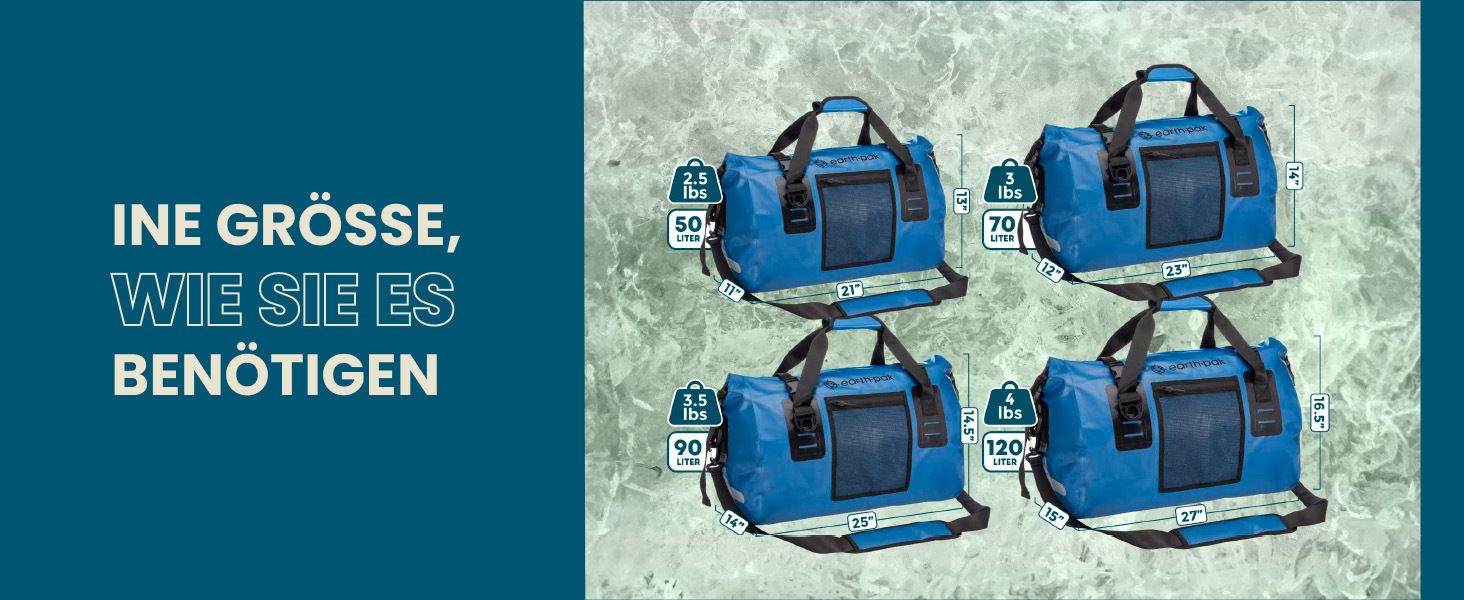 Водонепроникна дорожня сумка Duffel 50/70 л — ідеальна для подорожей, спорту, експедицій, вітрильного спорту, преміум-якість
