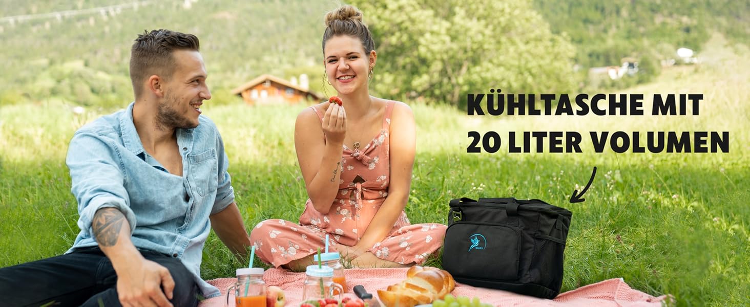 Ізольована сумка-холодильник 20/30L (складніша) для пікніка, роботи, покупок - чорна сумка-холодильник з PEVA матеріалом, 10-12 годин охолодження, з відкривачем для пляшок