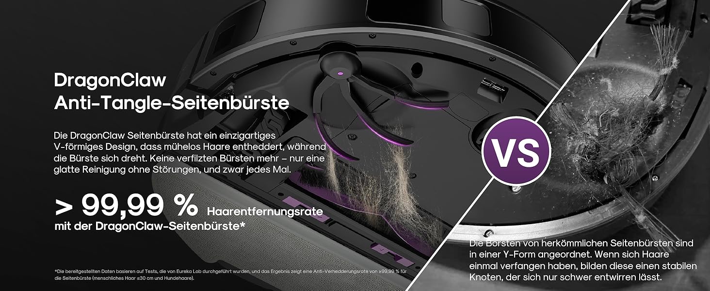 Робот-пилосос Eureka E20 Evo Plus з функцією миття та автопорожненням, 10000 Па, для твердих підлог та килимів, білий (чорний)