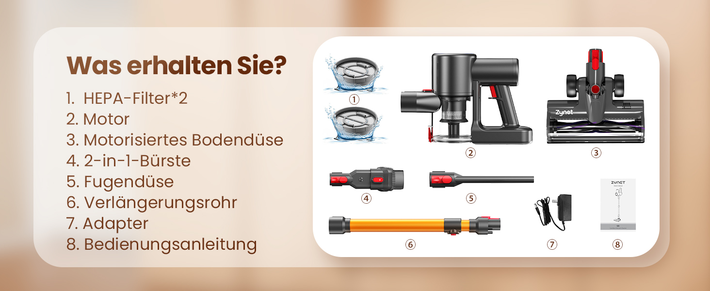 Бездротовий акумуляторний пилосос DP2 з подвійним акумулятором, 45KPa, 60 хвилин роботи, 500W, LED-дисплей, телескопічна труба, вертикальне зберігання, світло GreenEye, ідеальний для шерсті тварин/килимів/твердих підлог, золотий