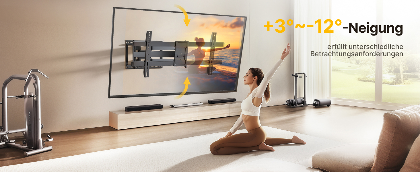 Кріплення для телевізора monTEK 1080mm для 43-90 дюймів (Flat/Curved), до 60 кг, поворотне та нахильне, VESA 800x400 mm