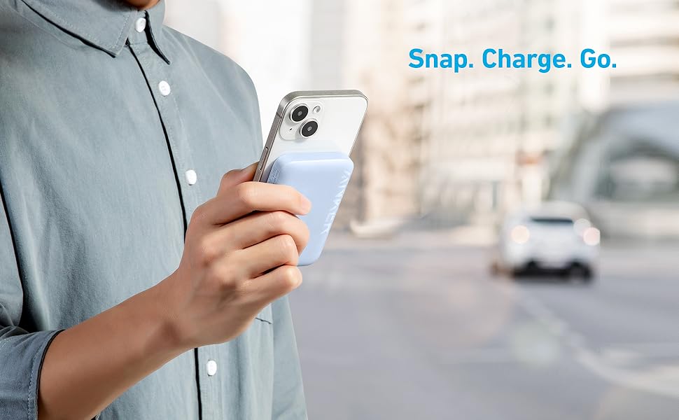 Anker PowerCore Magnetic 5K: Бездротова батарея 5000mAh для iPhone 17/16/15/14/13/12 (фіолетовий)