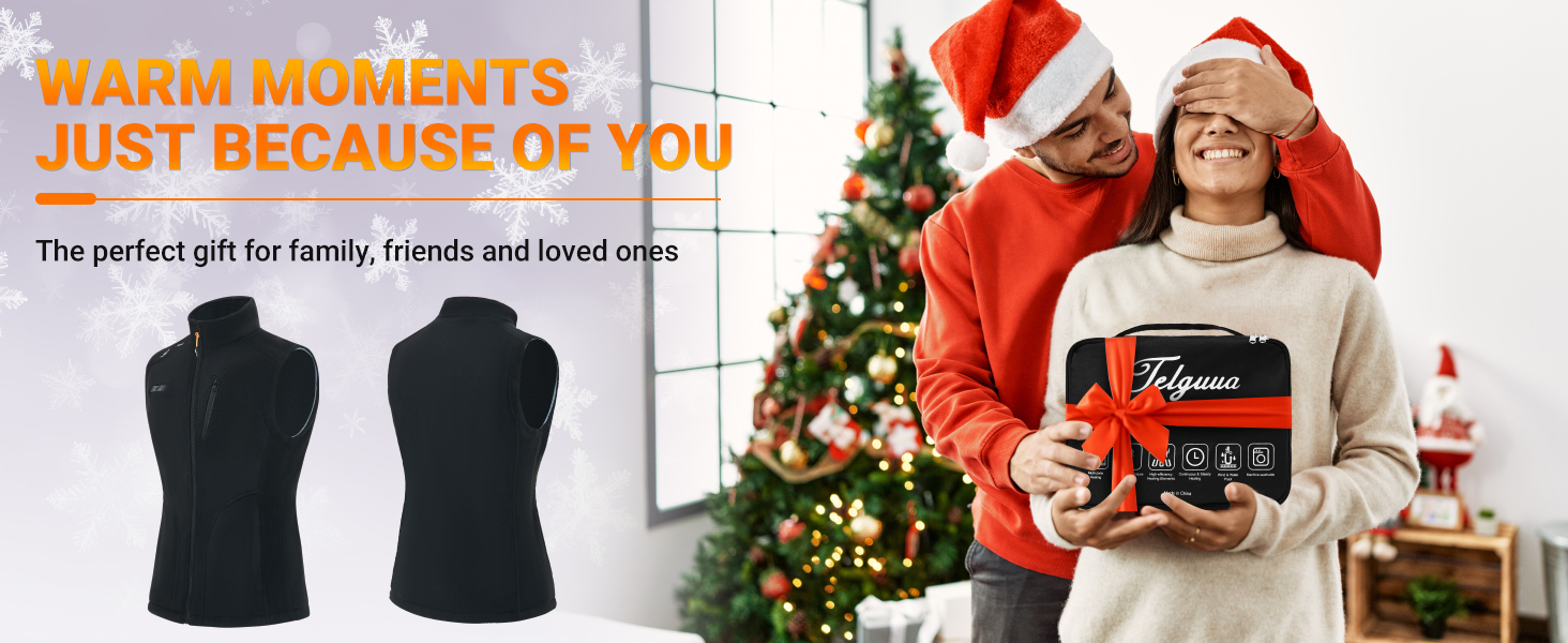 Тепла флісова жилетка Telguua з підігрівом для чоловіків з Powerbank 5V 10000mAh, 6 зон нагріву, 3 рівні температури, керування 2 зонами, для кемпінгу, піших прогулянок, сноубордингу, чорна