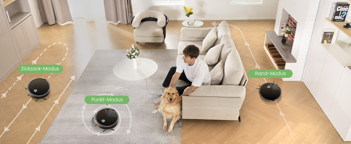 Робот-пилосос Vexilar W6 без функції миття з потужністю 2800Pa, часом роботи 140 хв, керуванням через додаток, голосовим керуванням та дистанційним керуванням. Ідеальний для шерсті тварин, килимів та твердих підлог. Безщітковий двигун.