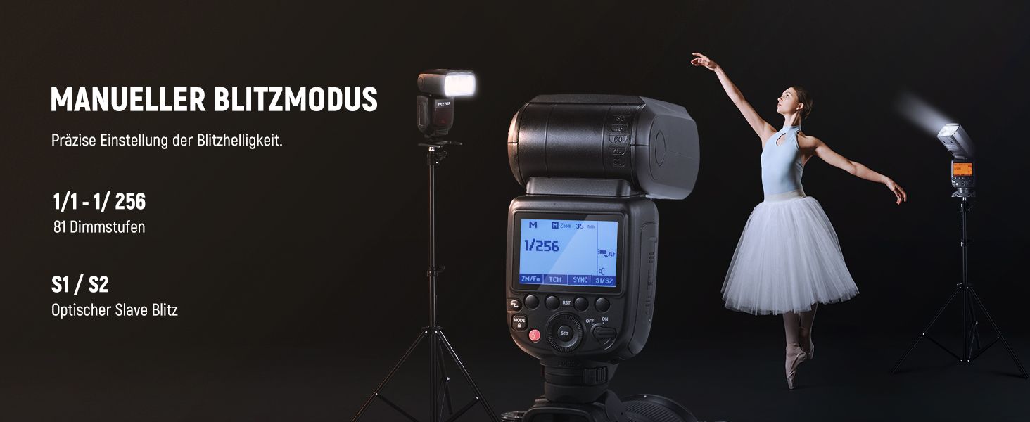 NEEWER NW760-S TTL спалах Blitz Speedlite для камер Sony DSLR, 76Ws GN60, 2.4G, 1/8000s HSS, TCM, 230 спахів, 0.1-2.7s