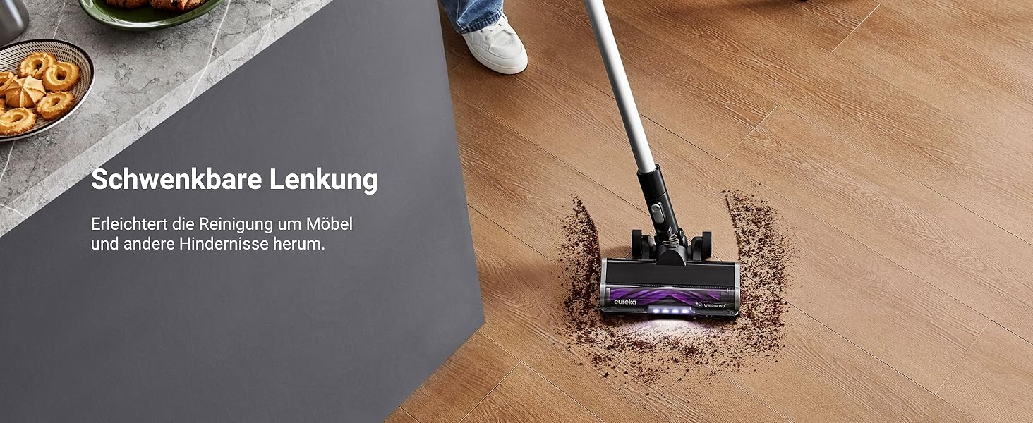 Пилгопоглинач Eureka Stylus Elite з док-станцією, 24000 Па, автоматичним випорожненням, мішком 3л, 60 хв роботи, антизаплутана щітка, LED-фара, знімна батарея