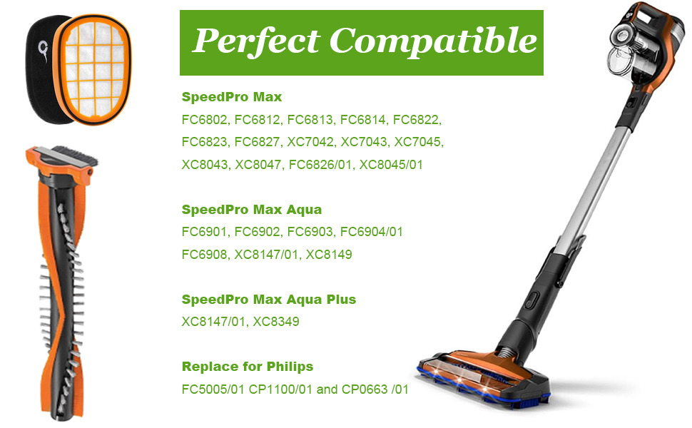Набір HEPA-фільтрів для пилососа Philips SpeedPro Max серій 7000/8000 (FC5005/01, FC6728, FC6727, FC6822, FC6812) — смінні фільтри для акумуляторного пилососа