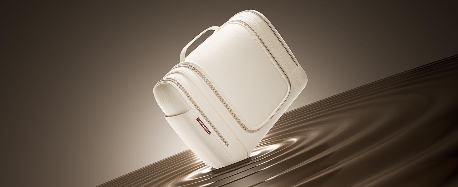 Чоловіча/жіноча/дитяча дорожня косметичка-органайзер Traveaner, 7 відділень, 3-в-1, XXL, водовідштовхувальна, кремово-бежева