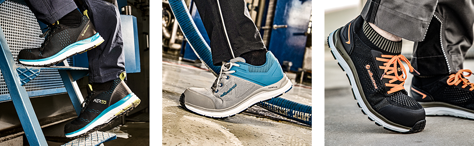 Черевики робочі Albatros Lift Impulse S1P ESD з фібергласовою захисною капами, антипроколюючі, антиковзкі, термостійкі, чоловічі, 43 EU, блакитні