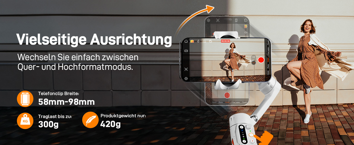 Hohem iSteady V3 - Стабілізатор для смартфона з контролером, AI-трекером та розсувним штативом, 3-осьовий