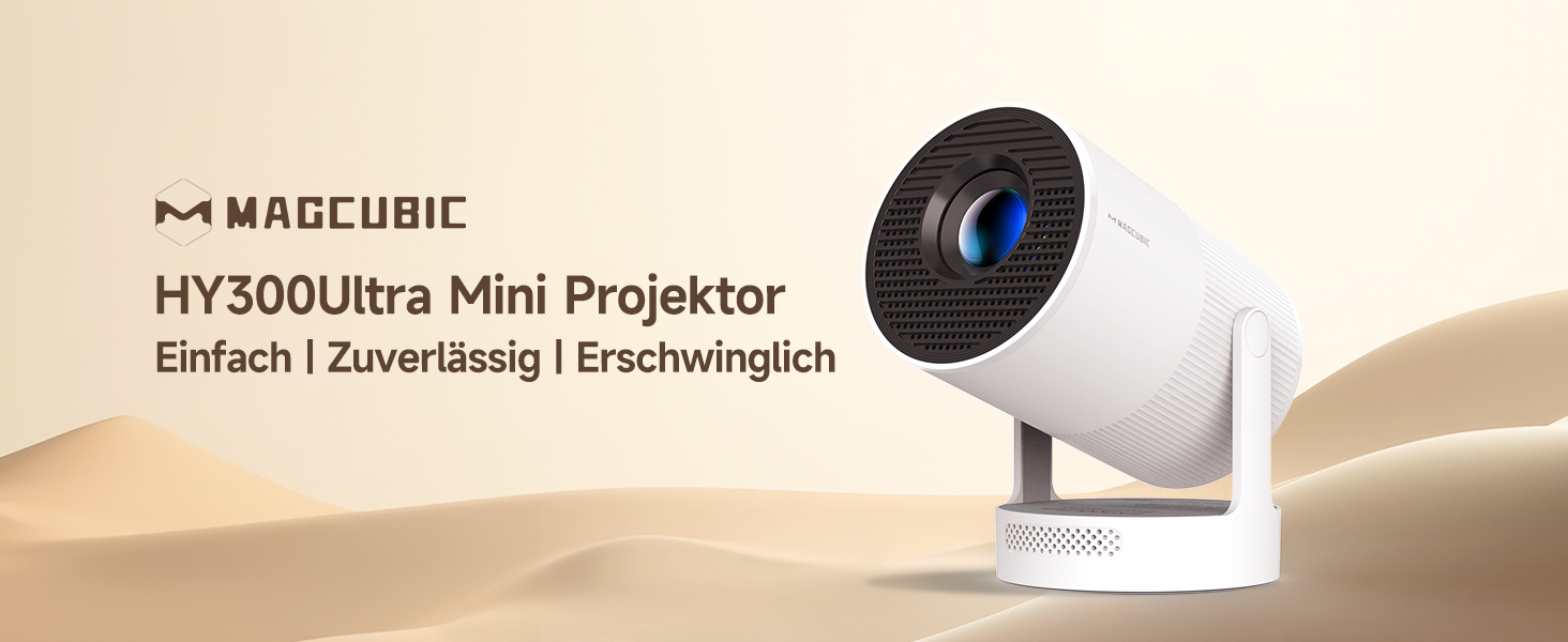 Портативний проєктор Mini Beamer 4K з Android 11: Smart проєктор з електричним фокусом, WiFi 6, BT 5.0, Full HD 1080P, 260ANSI, авто-корекція трапецеїдальних спотворень, 5W динамік