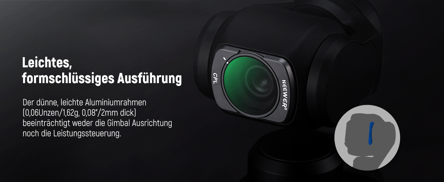 Набір фільтрів NEEWER для DJI Osmo Pocket 3: ND, PL, CPL, UV, Diffusion. Комплект для фото- та відеозйомки