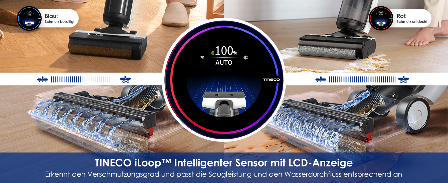 Бездротовий пилосос Tineco Floor One S5 Pro 2: для прибирання шерсті та липких забруднень, з інтелектуальним дисплеєм