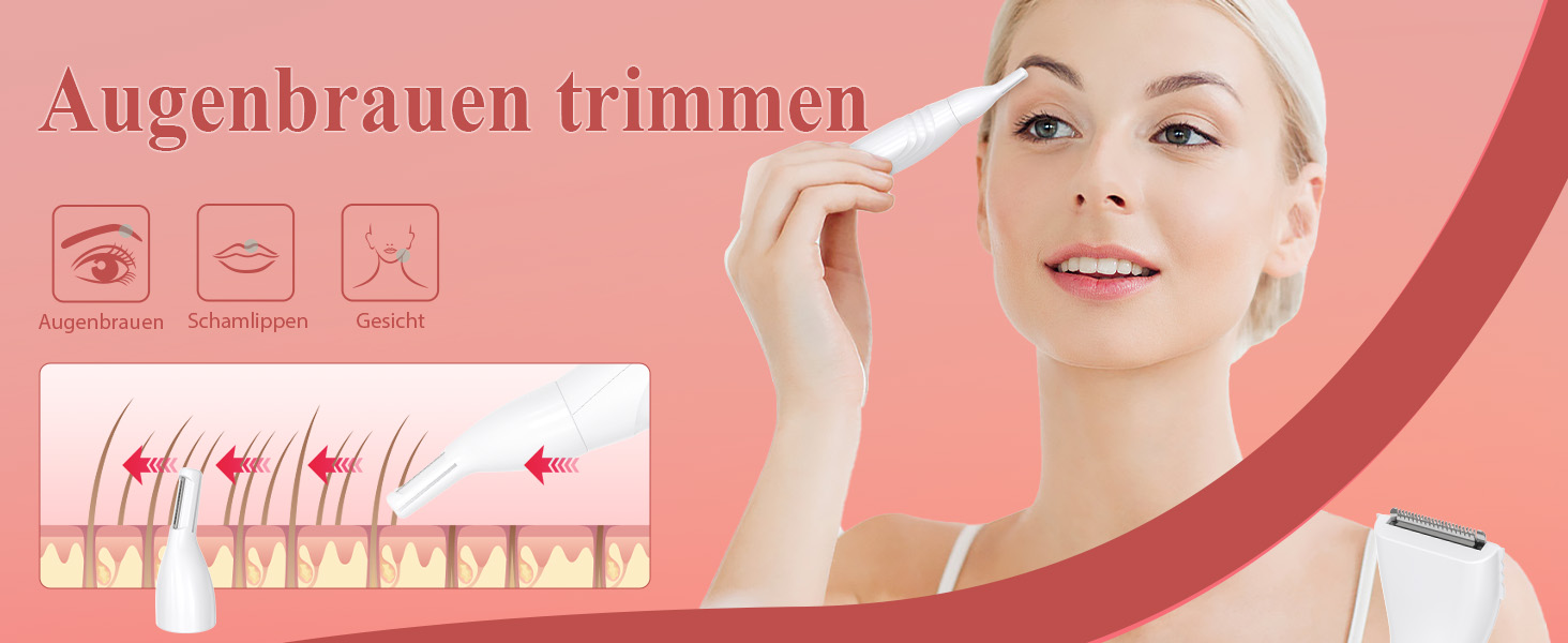 Електричний триммер для тіла MAXGROOM 4-в-1: для обличчя, брів, тіла та інтимної зони, білий