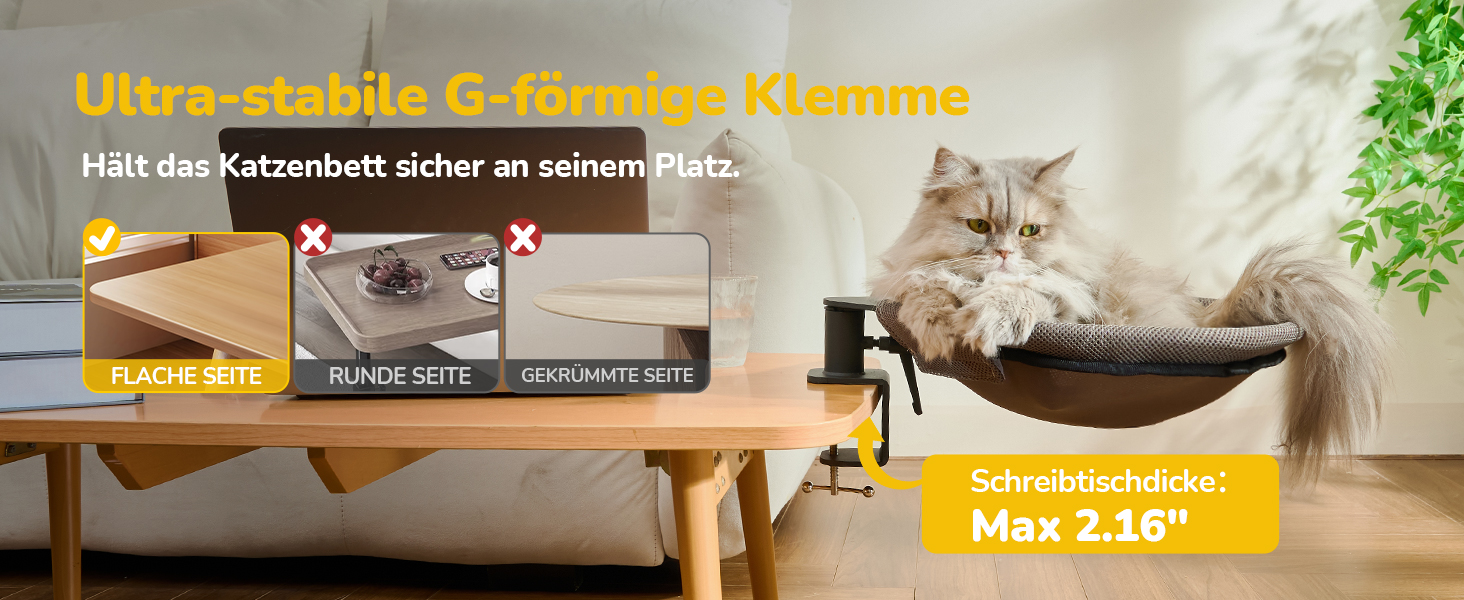 Підвісне ліжко для котів CATISM 360° - зручне котяче ліжко-гамак, сіре, 36x38 см, до 20 кг