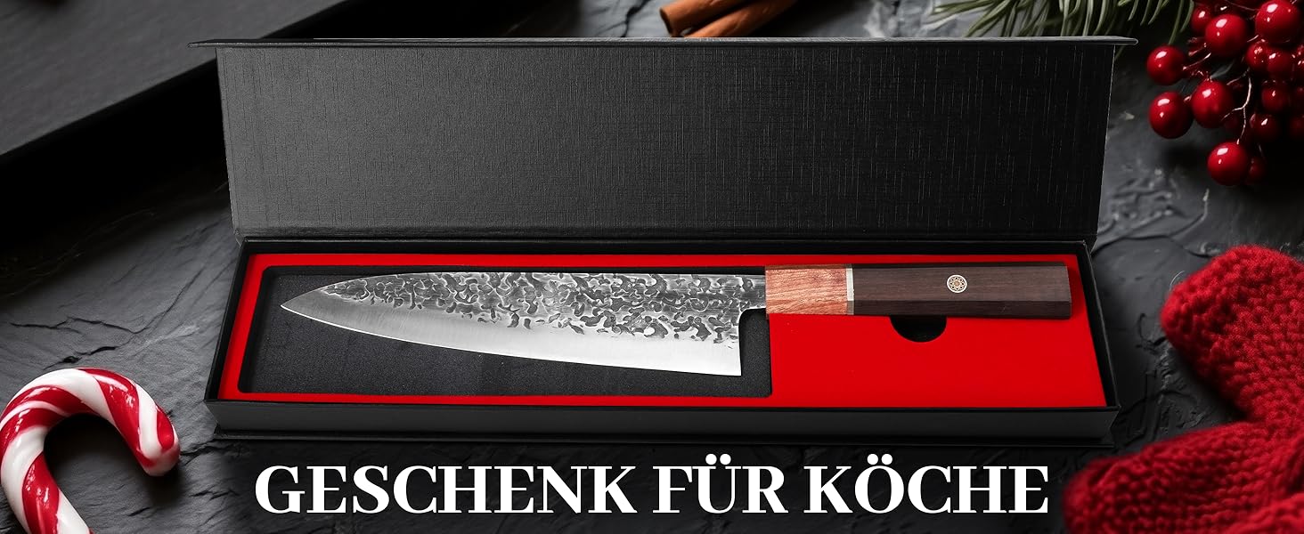 Японський ніж Plys: професійний кухонний ніж для м'яса, 20 см, з високоякісної нержавіючої сталі