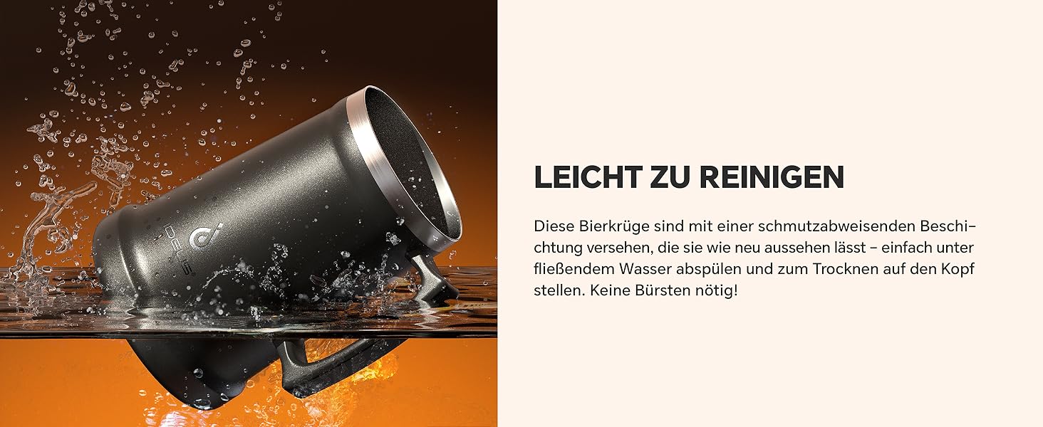 Термокружка для пива Ideus® 710мл з нержавіючої сталі, 24oz, для Октоберфесту (Морська синя)