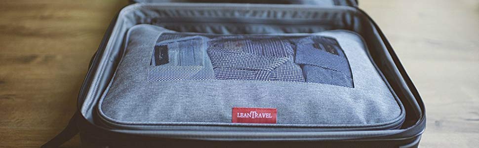Органайзери для багажу LeanTravel (3 шт.) - комплект, чорний
