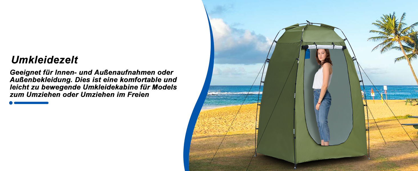 CLIPOP Pop-Up Tent - Waterproof, Lightweight, 1-Layer Spring Camping Tent - Easy Setup for Beach, Hiking, Festival & Outdoor Use (Green)