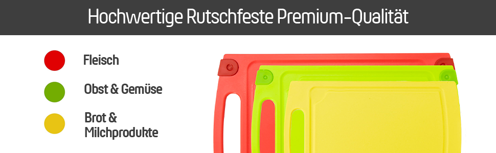 Набір кухонних дощок Coolinato з пластику сірого кольору (S/M/L) – 3 шт. з антибактеріальним покриттям, канавкою для соку, неслизькими кутиками та ручкою. Ідеально для гігієнічного розділення продуктів. Можна мити в посудомийній машині.