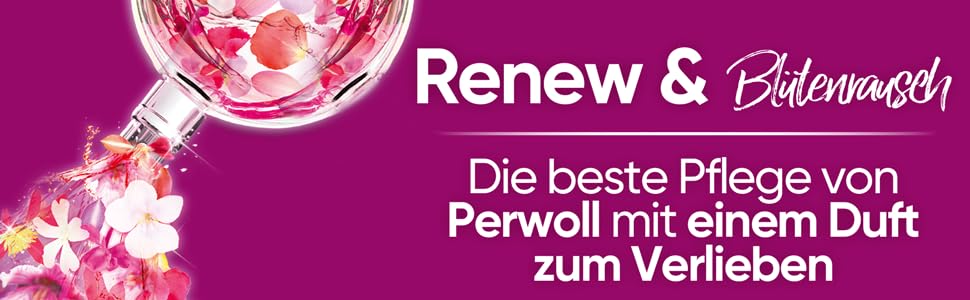 Рідкий засіб для прання Perwoll Renew Blütenrausch для кольорового та білого одягу, квітковий аромат, 3 л (50 прань)