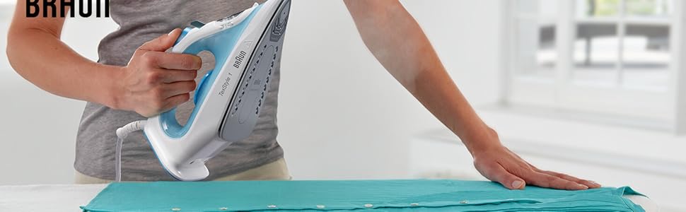 Праска з парою Braun TexStyle 1 SI1019RD - 1900 Вт, 120 г/хв, блакитна