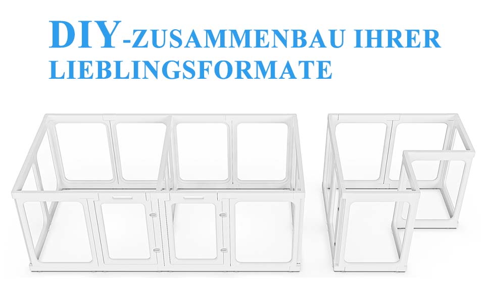 Кіяниця для цуценят SISKEYCOOC 60см з акрилового пластику, прозора, з дверцятами, для собак середніх та маленьких порід, легка у догляді, для дому (10 шт.), білий колір, 60см висота