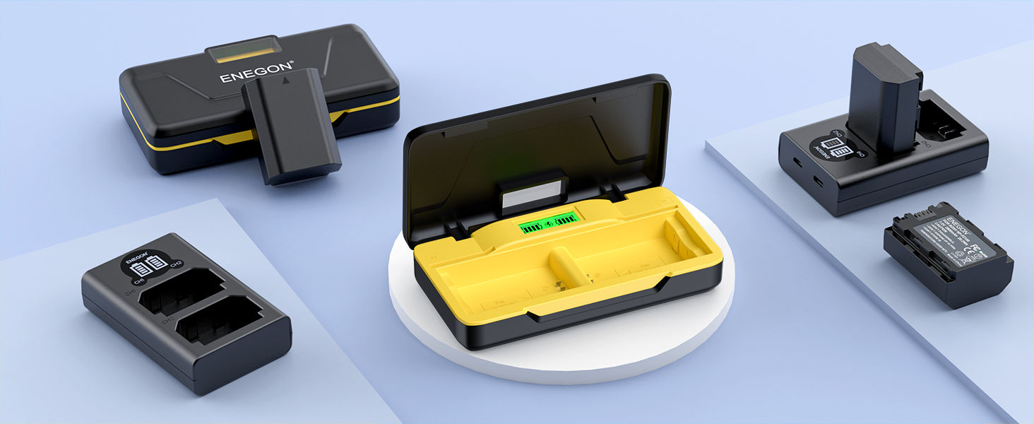 Зарядний пристрій ENAGON NP-FZ100 20W PD з LCD-дисплеєм для Sony Alpha (A7, A9, A7R, FX3, FX30)