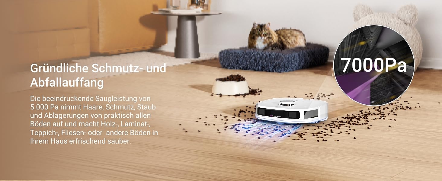 Робот-пилосос Eureka J12 Ultra з функцією миття, самостійне порожнення, прання та сушка, потужність 5000Pa, обертова функція миття, Dual-LiDAR навігація, 3D уникнення перешкод