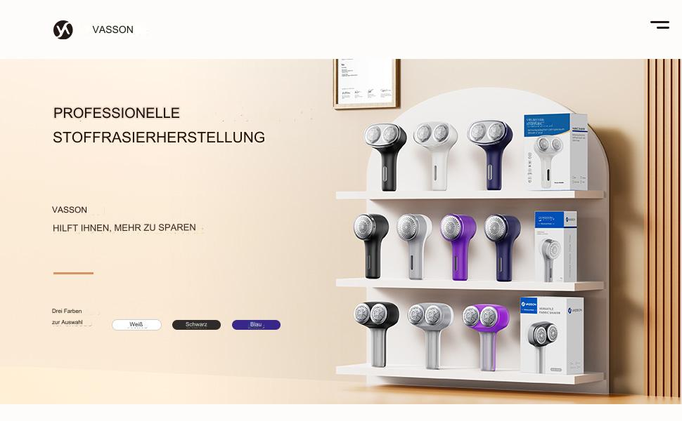 Електричний видалення ворсу VASSON для одягу, меблів, диванів. Бездротовий, для видалення пілінгу, чорний