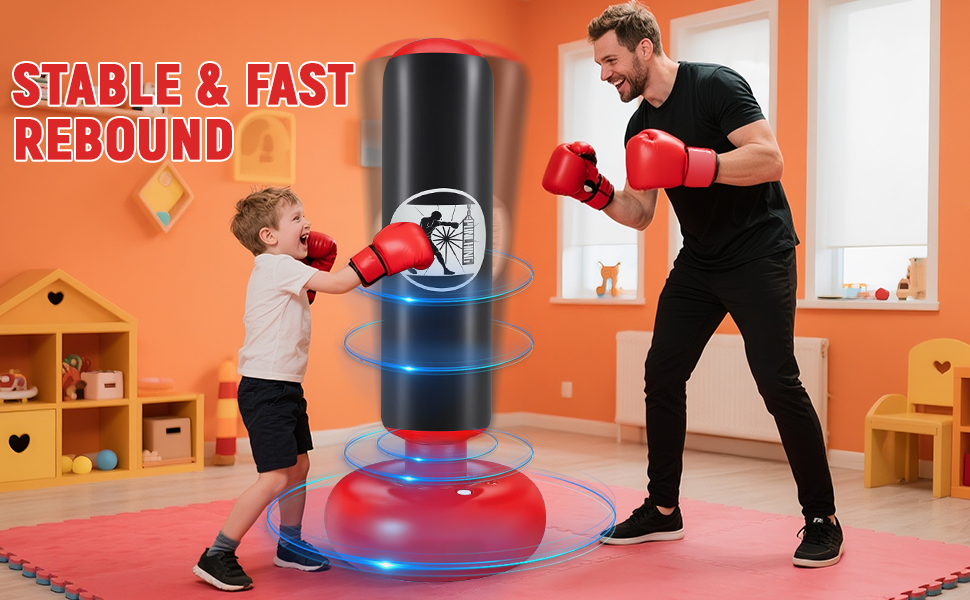 Дитячий боксерський мішок Qoosea для дітей 6-12 років, 160 см, з рукавичками, для карате, кікбоксингу, Taekwondo, MMA, чорний