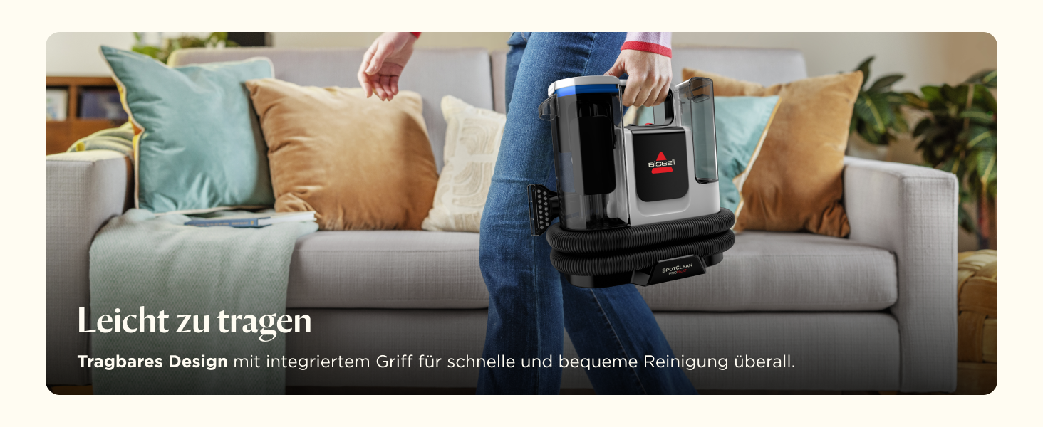 BISSELL SpotClean ProHeat Advanced: Професійний мийник килимів та м'яких меблів, 1125W, з кабелем, 3924N