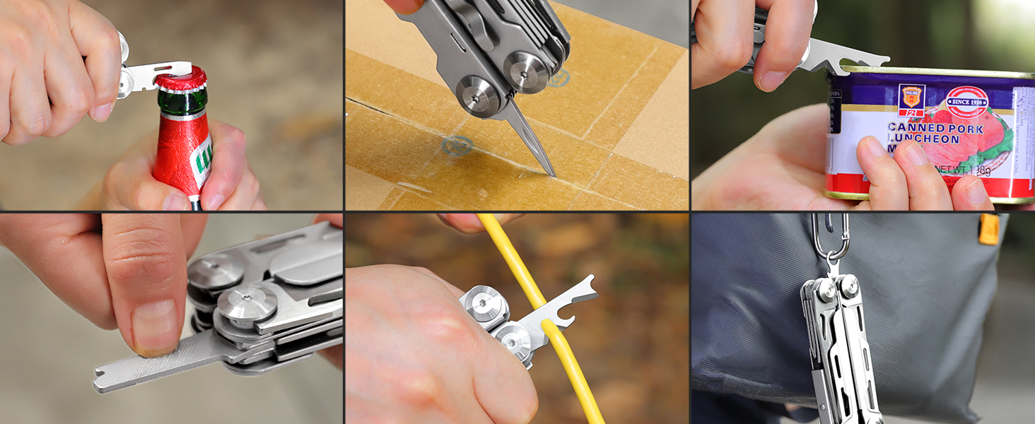Мультитул 14 в 1 з нержавіючої сталі з кейсом: плоскогубці, ніж, пилка, викрутки для чоловіків. Ідеальний для кемпінгу, ремонту та подорожей