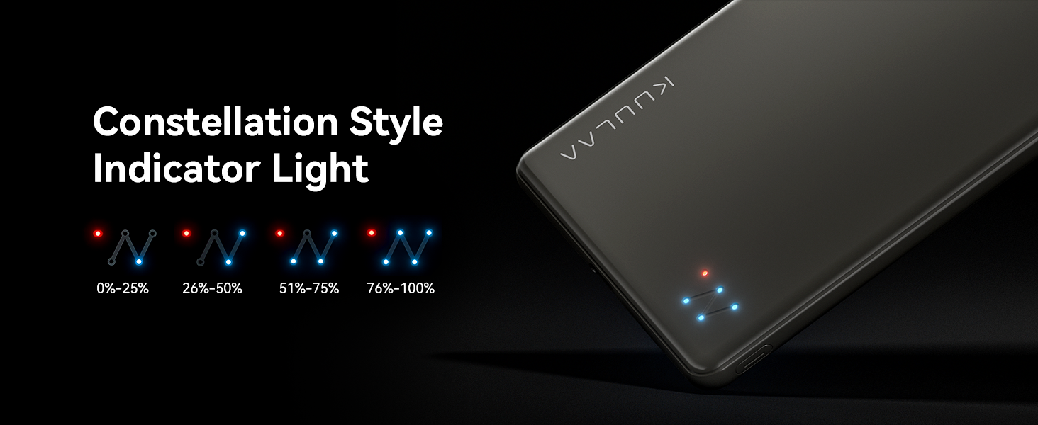 Power Bank Kuulaa Ultra Slim Magsafe, 5000mAh, Бездротова зарядка, Type-C, 20W, для iPhone 15/14/13/12 (Titanium)