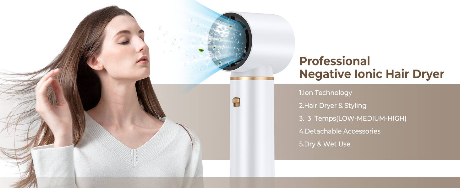 OKWRAP Hair Styler Set 5 в 1: Фен-щітка, плойка для локонів, об'єм, випрямлення. Білий сірий колір