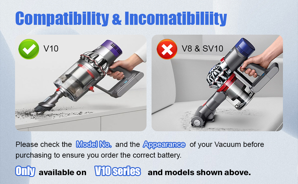 Запасний акумулятор Rapthor V10 для пилососів Dyson V10 (75,6Wh, 25,2V) - сумісний з V10 Absolute, Animal, Total Clean, Cyclone