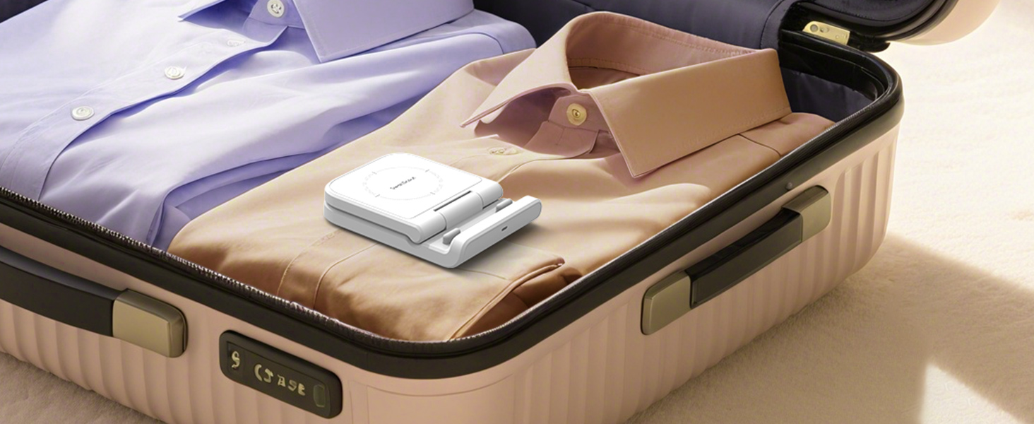 Бездротова зарядка SwanScout для Samsung Galaxy Z Flip 7/7 FE, 6/5/4/3 та Moto Razr 60/50/40 (Ultra), SwanScout 501S (біла)