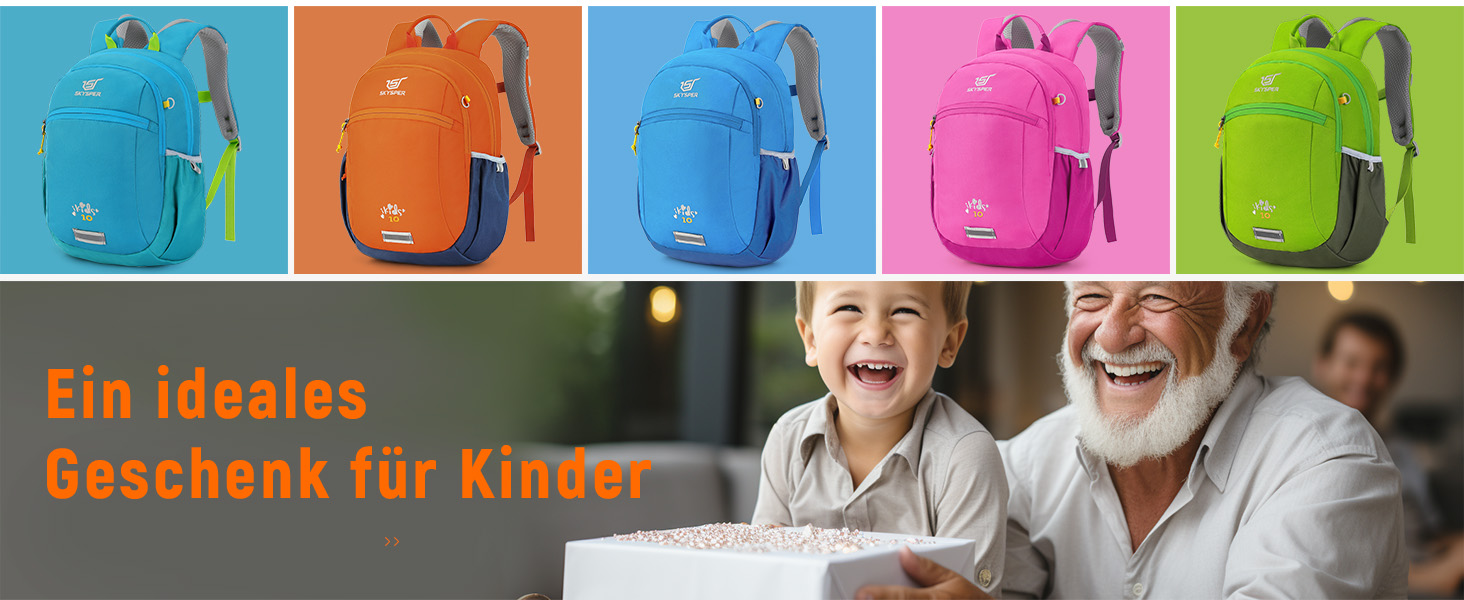 Дитячий рюкзак SKYSPER 10L для хлопчиків та дівчаток, рожевий, з нагрудним ременем