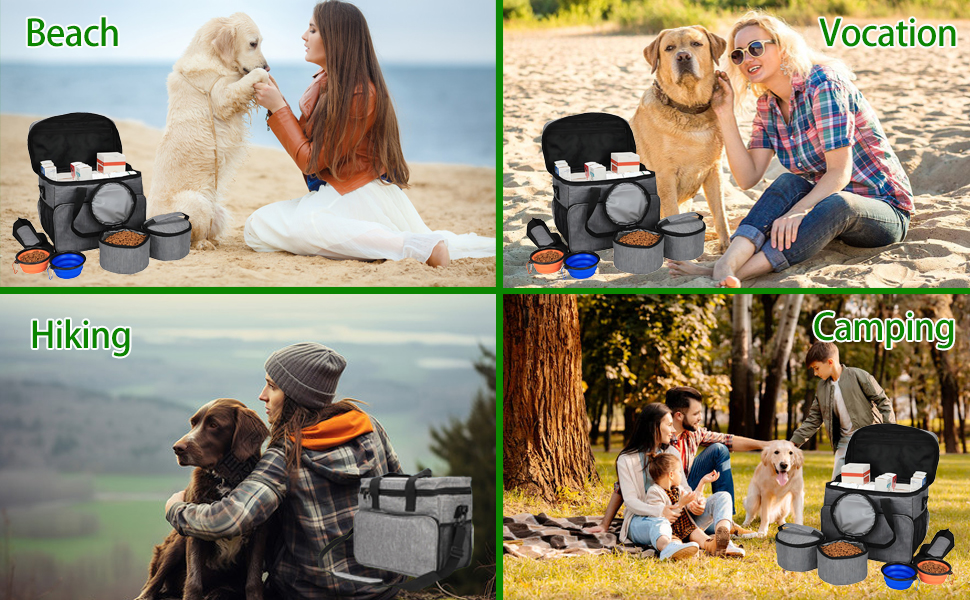 Трансформер для собак: сумка-переноска для подорожей з місткими кишенями, зручним ременем та двома складеними мисками. Ідеально для собак та котів.
