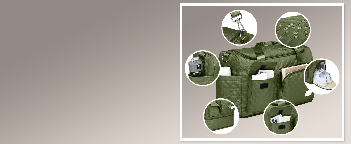 Набір валіз Joyway 6шт з жорстким корпусом, легкий, з 4 колесами та TSA-замком. Включає багатофункціональну сумку та косметичку. Колір: зелений