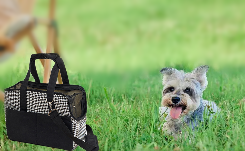 Транспортна сумка для собак та котів до 5 кг - переноска для тварин з верхньою відкривачкою, дихаюча, складана, з регульованим плечовим ременем, дозволена для перевезення в літаку, бежева