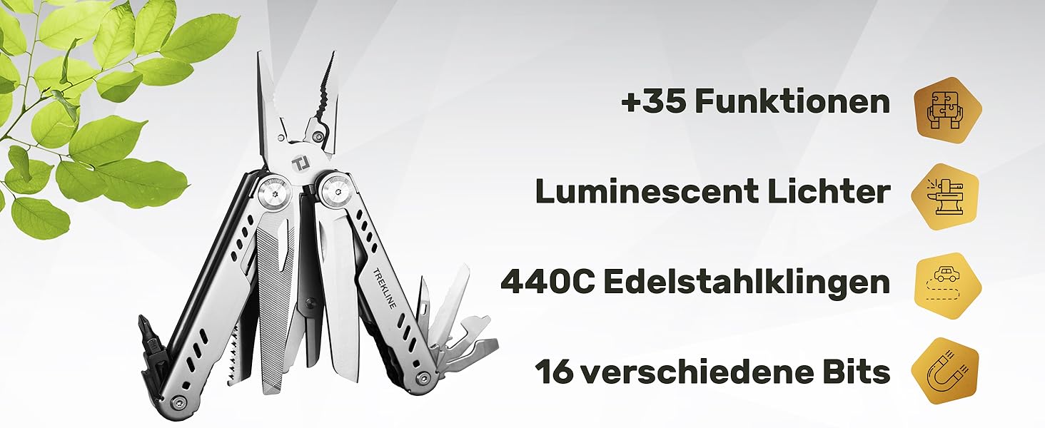 Мультитул Wood Raptor Standard: мультифункціональний ніж для виживання, кемпінгу та повсякденного використання (35+ функцій) з нержавіючої сталі